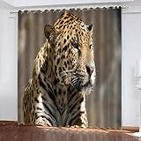 TTBBBB 3D Drucken Verdunkelungsvorhang Tiger Flecken abstrakt B 280 x H 240 cm Soft Blickdicht Vorhang Gardinen Raumverdunkelung mit Ösen Ösenvorhang für Schlafzimmer Wohnzimmer 2er S