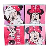 Minnie Mouse Kisten für Kinder zur Aufbewahrung von Spielzeug, Süßigkeiten rosa, 28x28x28