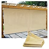 YUDEYU schattennetz Sonnenschutznetz in Stabform tragen Überdachung draussen Heim Sonnenschutz Wasserdicht Isoliernetz Markise Sonnenschutz Balkon (Color : Beige, Size : 3x4m)