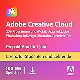 Adobe Creative Cloud All Apps | Student und Teacher | 1 Jahr | PC/Mac | Dow
