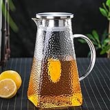 Glas-Teekanne 1L/1.2L/1.5L/1.8L Klarglas Teekanne Hitzebeständig Blume Wasserkocher Edelstahl Deckel Transparent Behälter (Farbe: Transparent, Größe: 1200ml)