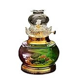 Bunte Öllaterne Haushalt Winddichter Kerzenhalter Romantisches Nachtlicht Mediterrane Nostalgie Zarte Petroleumlampe Pferdelampe Klassische buddhistische Öllampe Flüssige Butterlampe Verstellbarer D
