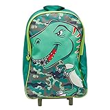 Dinosaurier Rolltasche Dinosaurier Koffer für Jungen, Kinder Trolley Handgepäck mit 2 Rädern, Praktischer Handgepäck für Kinder, Reisetasche, Geschenke für Jungen Dinosaurier Trolley HTUK®