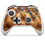 DeinDesign Skin kompatibel mit Microsoft Xbox One S Aufkleber Folie Sticker Leder Muster Sofa Leder Couch Look