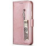 Dclbo Hülle für Samsung Galaxy S7 Edge, Handyhülle Handytasche PU Leder Schutzhülle Case Flip Tasche mit Kartenfach Handschlaufe Silikon Hülle Ledertasche für Samsung Galaxy S7 Edge-Rose G