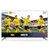 CHiQ Rahmenloser UHD Fernseher 50 Zoll TV 4k Randlos Smart TV 126 cm Bilddiagonale [Assembled in EU] (Version 2020, Video, YouTube, Netflix)