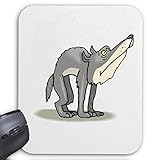 Mousepad (Mauspad) Erschrockener Wolf Cartoon Zeichentrick Spass Film Serie DVD für ihren Laptop, Notebook oder Internet PC (mit Windows Linux usw.)