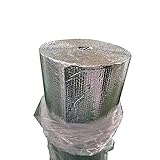 Dekorationsisoliermaterialien Wärmedämmung Rolle Heizkörper-Wärmereflektor-Folie Blasen-Aluminiumfolie Selbstklebend Energiesparend für Garage, Wände, Boden, Schuppen, Ro(Size:1 x 15m (3.28 x 49.2ft))