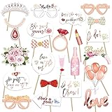 23 Stücke JGA Frauen Foto Requisiten Party Foto Booth Props Mix von Kappen,Foto Requisiten Party Deko für Karneval, Frauen Foto Requisiten Junggesellinnenabschied F
