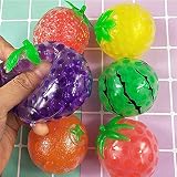 Kaikso-In Stressabbau-Bälle, lustige Obstform, bunt, sensorisches Anti-Stress, Anti-Angst, Druck-Quetsch-Spielzeug für Kinder und Erwachsene, 1 Stück, zufällige Farb