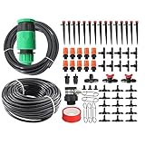 Ruiqas Garten- Micro- Tropf- Bewässerungs- Kit Einstellbares Automatisches Bewässerungsset Das Kühlsystem für Gewächshaus- Patio- Rasen Einstellbar I
