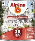 Alpina Wetterschutz-Farbe deckend Weiß 0,75