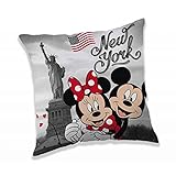 Disney Jerry Fabrics 18CS292 Micky und Minnie Maus in New York Kinder-Kissen 40 x 40