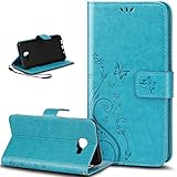 Kompatibel mit Galaxy A3 2016 Hülle,Galaxy A3 2016 Lederhülle,Malerei Schmetterling PU Lederhülle Flip Hülle Cover Ständer Etui Karten Slot Wallet Tasche Case Schutzhülle für Galaxy A3 2016,B