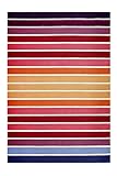 Esprit home I Moderner Kurzflor Teppich - Läufer aus Wolle für Wohnzimmer, Flur, Schlafzimmer I Colour Range I Gelb Orange Rot Pink Lila Blau I (70 x 140 cm)