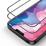 Bewahly Panzerglas Schutzfolie für iPhone 12 Mini [2 Stück], 3D Full Screen Panzerglasfolie HD Displayschutzfolie 9H Härte Glas Folie mit Positionierhilfe für iPhone 12 Mini 5.4' - Schw