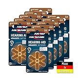 Ansmann Hörgerätebatterien 312 (Braun 60 Stück) Typ 312 P312 ZL3 PR41 - Zink Luft 1,4V - Batterie für Hörgerät, Hörverstärker, Hörhilfe 1506-0029