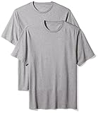 Amazon Essentials 2-Pack Regular-Fit Short-Sleeve Crewneck T-Shirt, Heather Grey, M