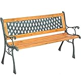 TecTake Gartenbank Parkbank Holz - Diverse Modelle - („Tamara“ 127 x 51 x 73cm | Nr. 401423)