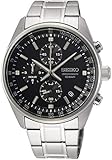 Seiko Herren Analog Japanischer Quarz Uhr mit Edelstahl Armband SSB379P1