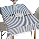 meioro Gestreifte Tischläufer Fringe Tischläufer Einfache und Elegante Heimtextilien für Den Innen- und Außenb
