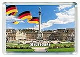 L026 Stuttgart Kühlschrankmagnet Germany Travel Jumbo Fridge Mag