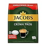 Jacobs Pads Crema Classic, 180 Senseo kompatible Kaffeepads UTZ-zertifiziert, 5er Vorteilspack, 5 x 36 Getränk