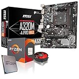 Memory PC Aufrüst-Kit Bundle AMD Ryzen 5 3600 6X 3.6 GHz, 16 GB DDR4, A320M-A Pro Max Mainboard, komplett fertig montiert inkl. Bios Up