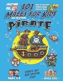 101 Mazes For Kids: SUPER KIDZ Book. Children - Ages 4-8 (US Edition). Cartoon 8 Bit Pirate Ship with custom art interior. 101 Puzzles with solutions ... - Pirate 101 Mazes for Kids, Band 5)