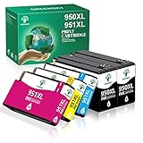 GREENSKY Kompatible Druckerpatronen Ersatz für HP 950XL 951XL Multipack für HP Officejet 8600 8610 8620 8100 8630 8640 8660 8615 8625 251dw 276dw (2 Schwarz, 1 Cyan, 1 Magenta, 1 Gelb, 5 Packung)