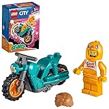 LEGO 60310 City Stuntz Maskottchen-Stuntbike mit Schwungradantrieb, Motorrad-Spielzeug mit Minifigur im Hühnerkostüm, für Kinder ab 5 J