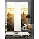 HOME Wohnideen Komplett-Fenster-Schiebevorhang Horizont, 3-er Set, 245x60 cm,