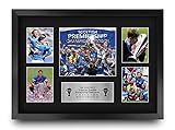 HWC Trading A3 FR Glasgow Rangers 55. Mal Scottish Champions Display Signiertes Geschenk GERAHMT A3 Gedrucktes Autogramm Fußballgeschenke Drucken Foto Bild Display