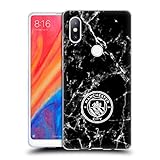 Head Case Designs Offiziell Offizielle Manchester City Man City FC Schwarz Weiss Mono Marmor Kennzeichen Soft Gel Handyhülle Hülle kompatibel mit Xiaomi Mi Mix 2S