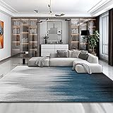 Teppich schlafzimmermöbel Graublau minimalistischer Farbverlauf Design Wohnzimmer Teppichsofa-Dekoration Rutschfester Teppich Home deko 100*200