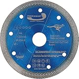 PRODIAMANT Profi Diamant-Trennscheibe Fliese Feinsteinzeug F50 extra dünn 125 mm x 22,2 mm für bis zu 20mm Plattenstärk