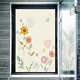 Window Film, Self-Adhesive,Opaque,Privacy Film with Static Adhesion,Frosted Glass Film,Ensterfolie Blickdicht,Fensterfolie Sichtschutz,Klebefolie Fenster,Anti-Uv,Plant,60x120