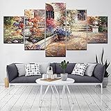 5 moderne Meereswand-Kunst-Schwarz-Weiß-Wellen-Ozean-Ölgemälde, modulare Poster für die Wohnzimmerdek