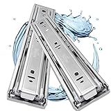 CRCR 1 Paar Schubladenschienen Vollauszug Teleskopschiene Schubladenführungen (SoftClose) Kugelführungen Seitliche Montage (30CM)