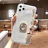 Bling Diamond Luxus Armband Lanyard Handyhülle für iPhone 4 5 6 7 8 4S 5S 5C 5SE 6S Plus 11 12 Mini X XS XR Pro Max TPU Abdeckung für iPhone 6 Plus weiß