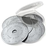 ARTEZA Rollschneider-Klingen, 45 mm Ersatzklingen für Rollmesser, 6 Stoffschneider-Klingen, hochwertiger SKS-7 Wolfram-S