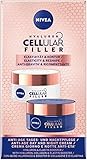 NIVEA Hyaluron Cellular Filler Elastizität & Kontur Tages- und Nachtpflege Set, Geschenkset mit Hyaluron Cellular Filler Tagespflege und Hyaluron Cellular Filler Nachtpflege, pflegende Geschenkbox