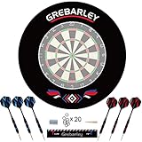 Grebarley Dartscheibe Schutzring 3CM Dart Surround Dart Wandschutz Dart Ring Schutz Dart Catchring Auffangring Dart Backboard Auffangring Eva inkl. 6 Steeldarts (455 mm)