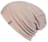 Enter the Complex® Merino Beanie, Merino Mütze aus 100% Merino Wolle, Warm und Dünn, Zweilagig, Damen und Herren, Beig
