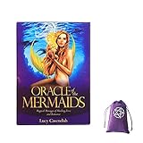Orakel der Meerjungfrauenkarten mit Samtaufbewahrungstasche,Oracle of The Mermaids Cards​​​, Tarot ​​Cards Deck G