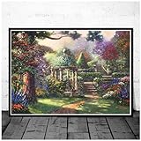 Klassische Ölgemälde Replik Thomas Kinkade Landschaft Leinwand Malerei Poster und Druck Reproduktionen Wandkunst Bild für W