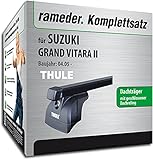 Rameder Set, Dachträger SquareBar kompatibel für Suzuki Grand Vitara II (116477-05489-1)