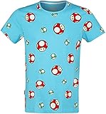 Super Mario Toad - Heads Männer T-Shirt hellblau L