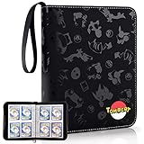Sammelkarten Album, Pokémon Karten Sammelalbum, Karten Tragen Tasche Album kompatibel mit Pokémon, YuGiOh, GX EX Trainer, MTG, Ninjago Karten (4-Taschen)