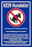 Melis Folienwerkstatt Schild Kein Hundeklo - 30x20cm - Bohrlöcher - 3mm Hartschaum – 20 VAR S00187-009-F